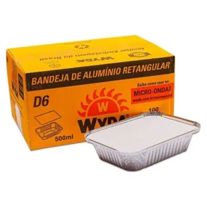 Bandeja de Alumínio D6 500 ml (100 unidades)